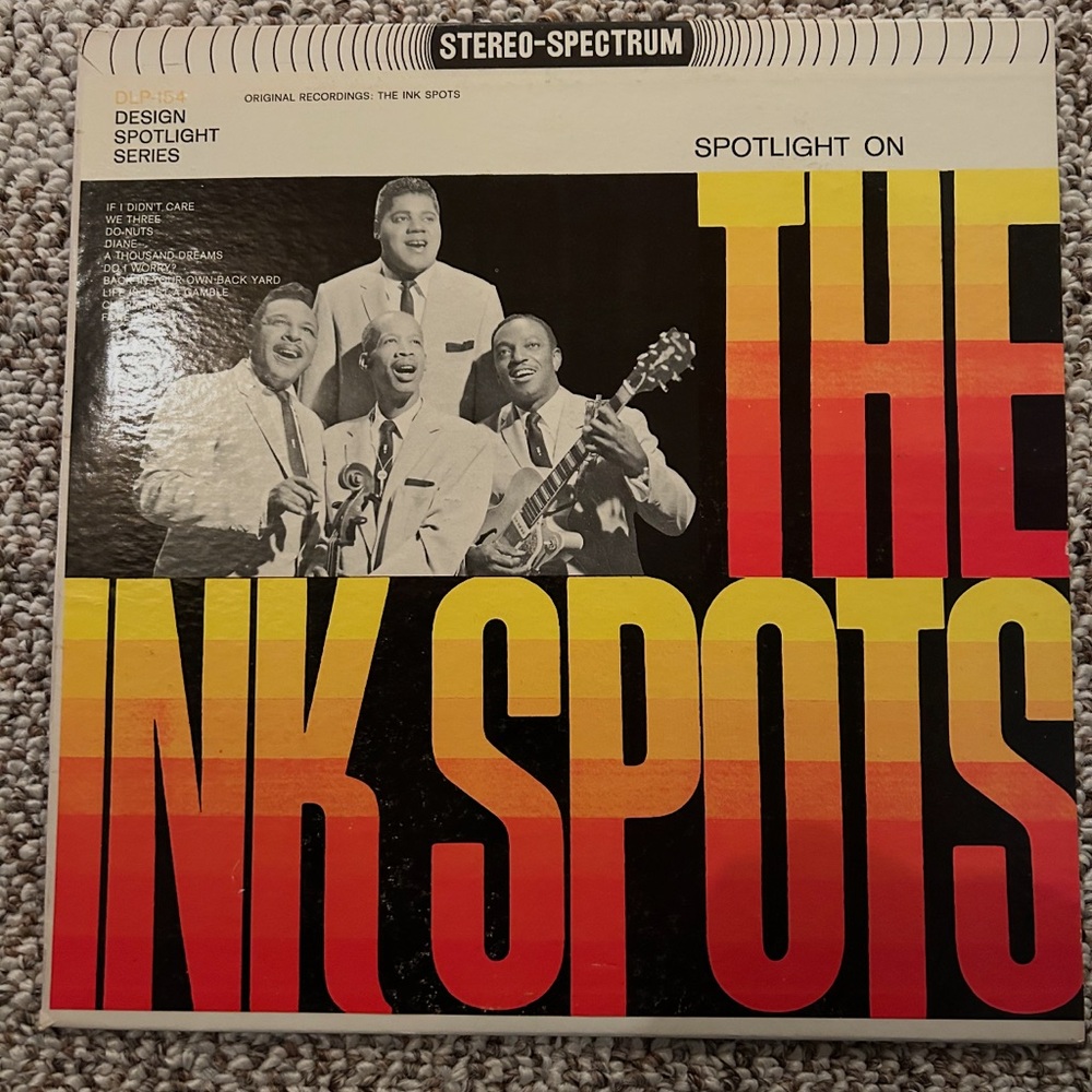 Spotlight On The Ink Spots Vintage Album w Vinyl record